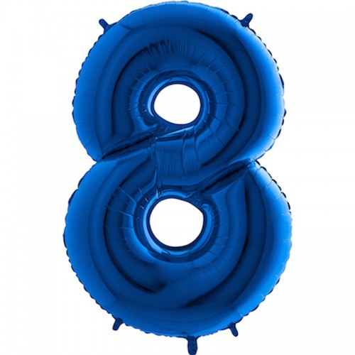 Balão Número 8 Azul 